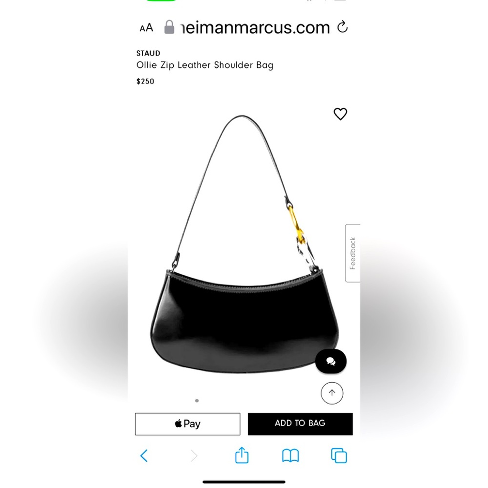 STAUD Ollie zip leather shoulder bag